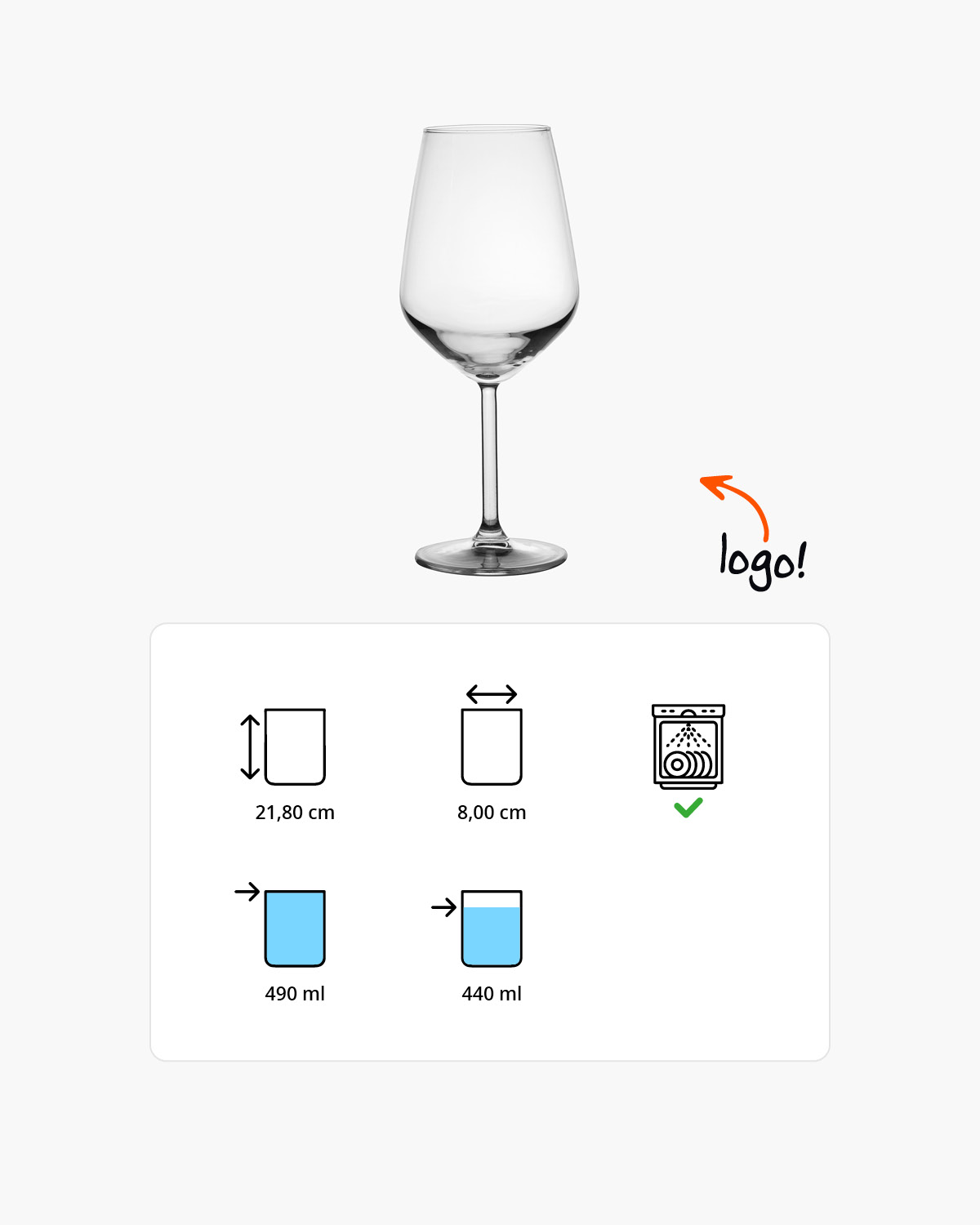 Abby wijnglas 490 ml Bedrukt of Lasergravure  of Gravurelook  sfeerfoto 2