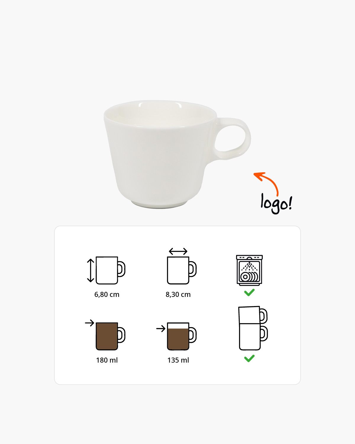 Bardot kopje 180 ml Bedrukt sfeerfoto 3