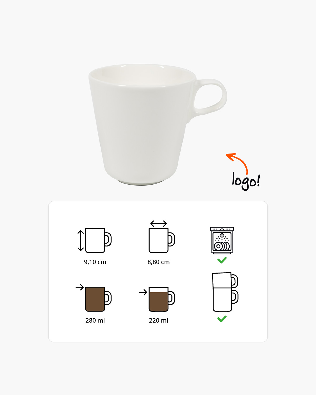 Bardot mok 280 ml Bedrukt sfeerfoto 3
