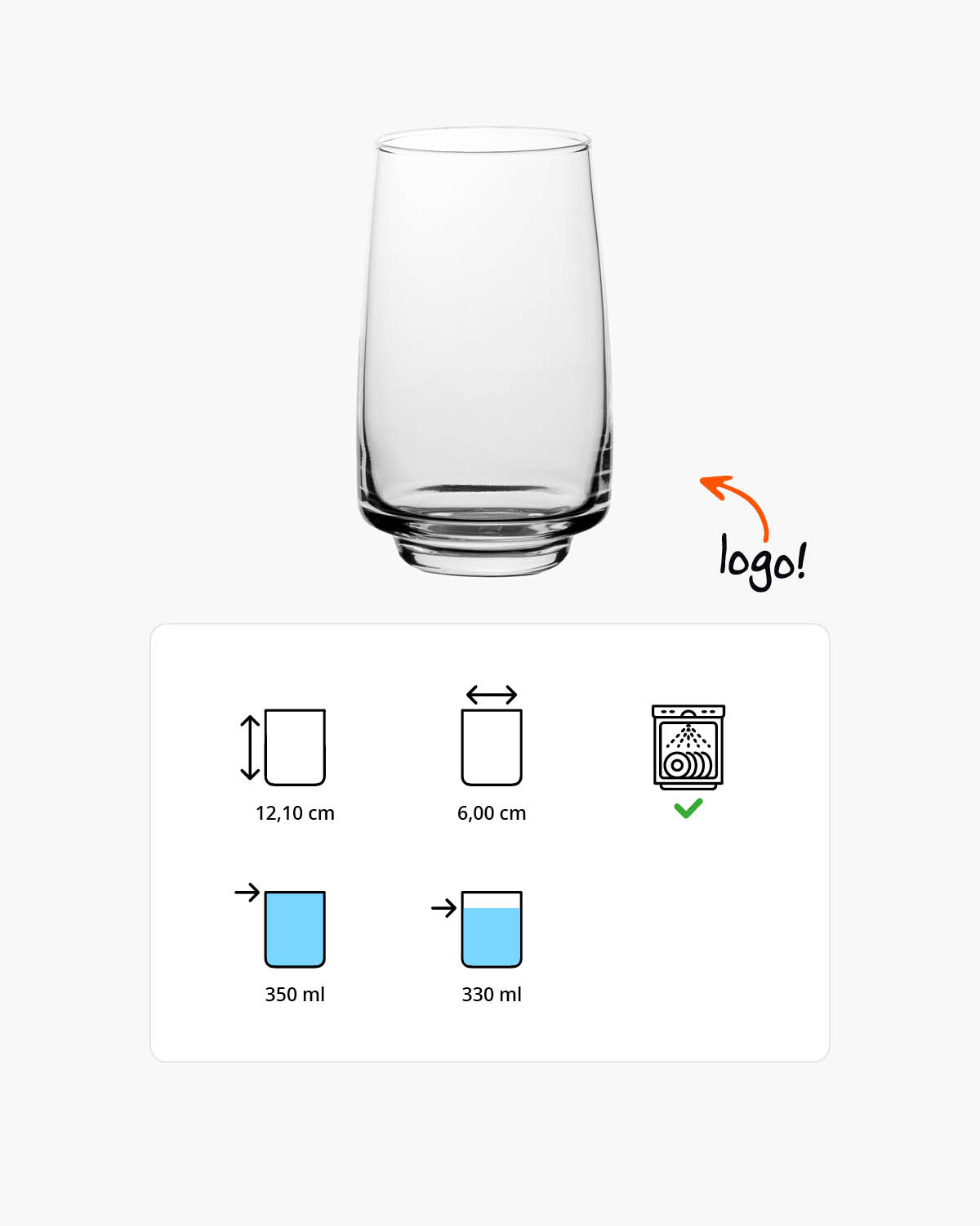 Emily longdrinkglas 350 ml Bedrukt of Lasergravure  of Gravurelook  sfeerfoto 2