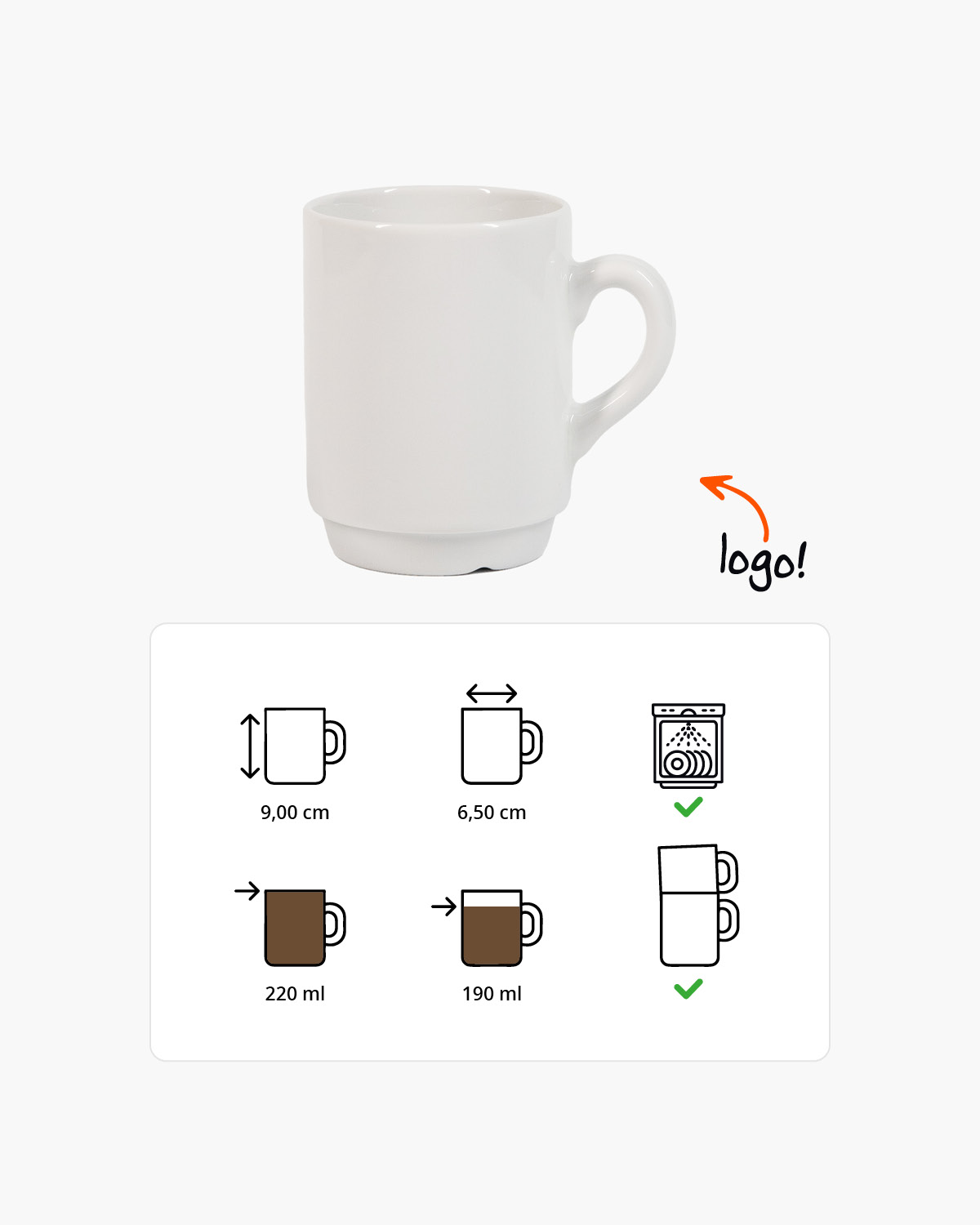 Felix kopje 220 ml Bedrukt sfeerfoto 1
