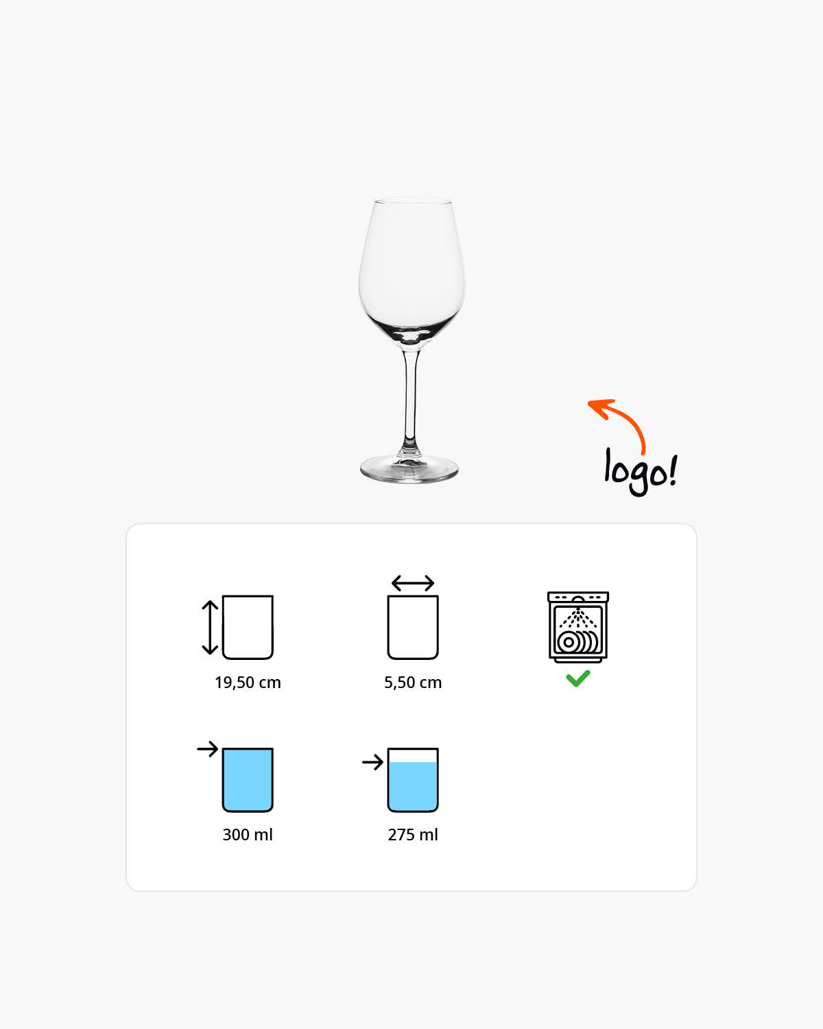 Fiora wijnglas 300 ml Bedrukt of Lasergravure  of Gravurelook  sfeerfoto 1