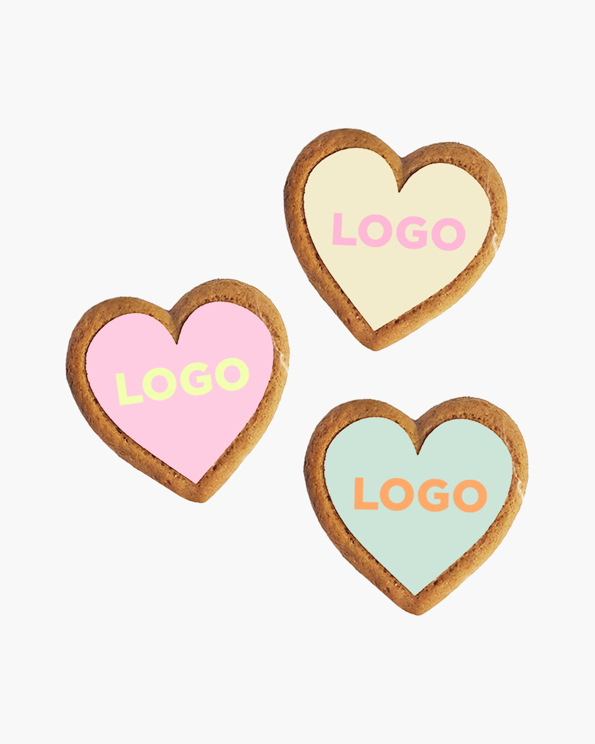 Gingerbread koekjes hartje karamel 3 g Bedrukt (op koekje)  sfeerfoto 2