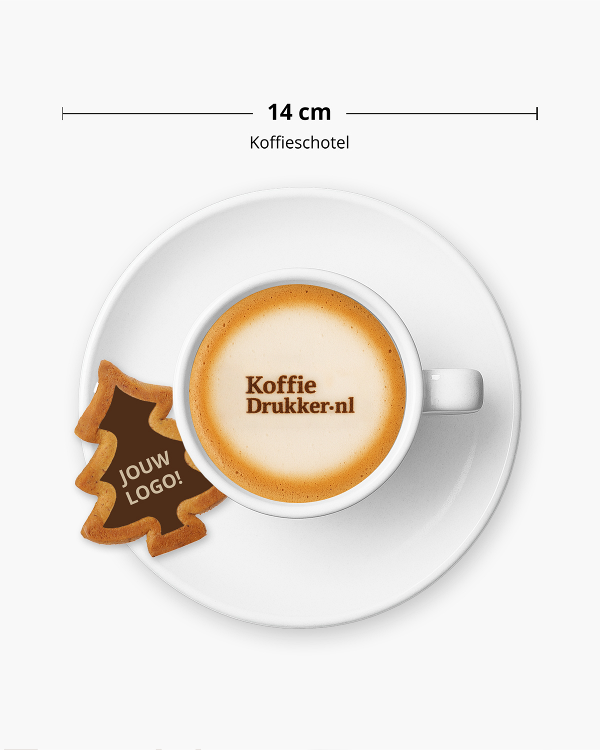 Gingerbread koekjes kerstboom naturel 8,7 g Bedrukt (op koekje)  sfeerfoto 1
