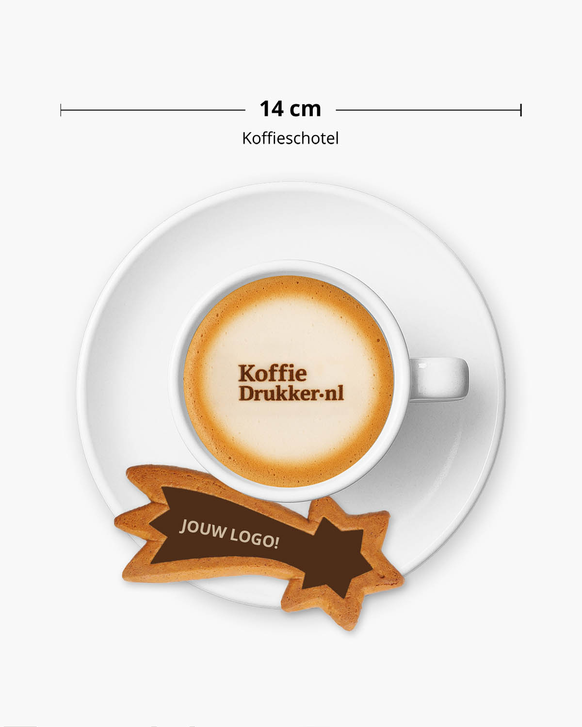 Gingerbread koekjes vallende ster naturel 16 g Bedrukt (op koekje)  sfeerfoto 1