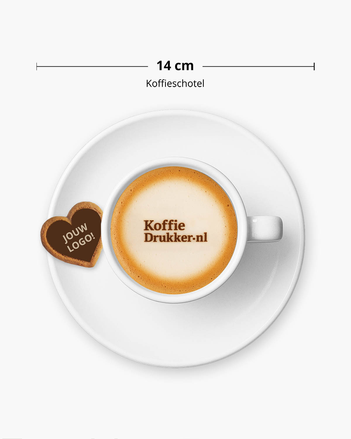 Gingerbread koekjes hartje karamel 3 g Bedrukt (op koekje)  sfeerfoto 1