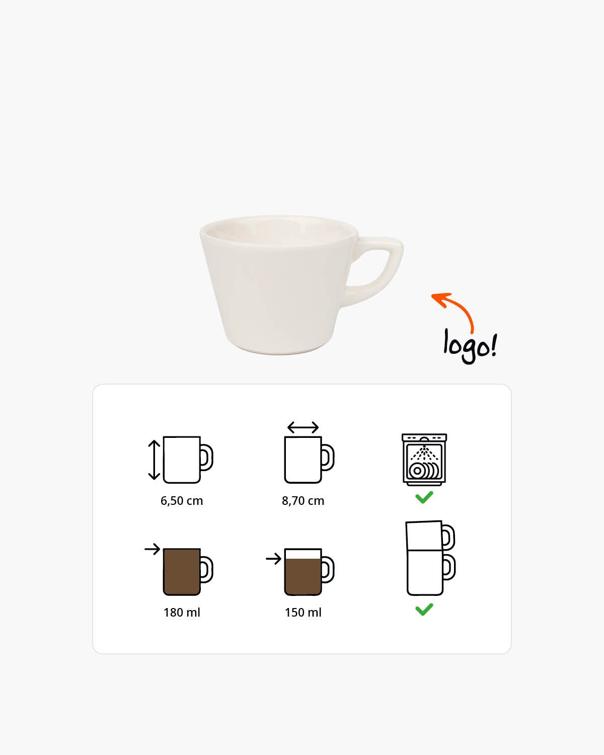 Levano kopje 180 ml Bedrukt sfeerfoto 1