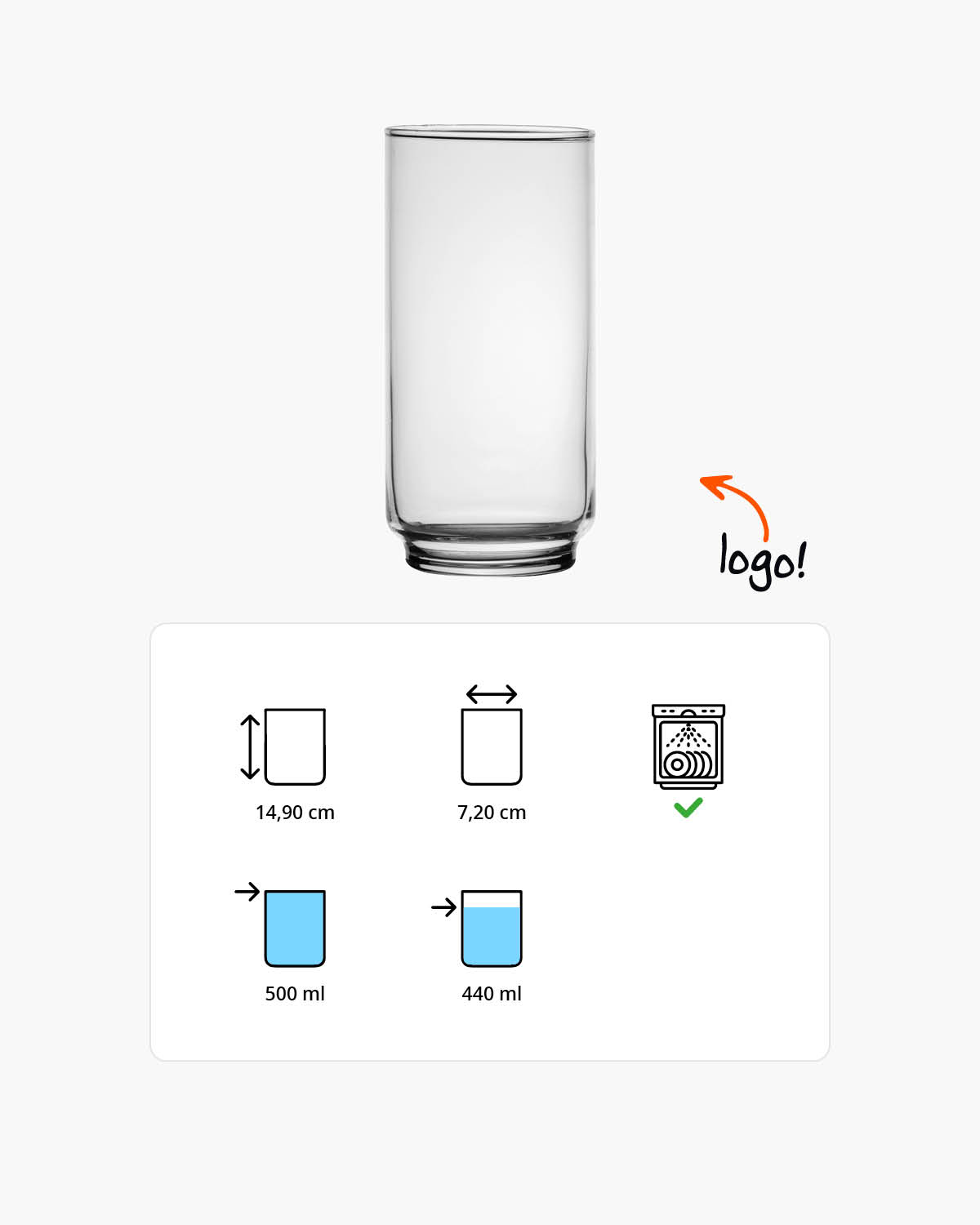 Lili longdrinkglas 500 ml Bedrukt of Lasergravure  of Gravurelook  sfeerfoto 2