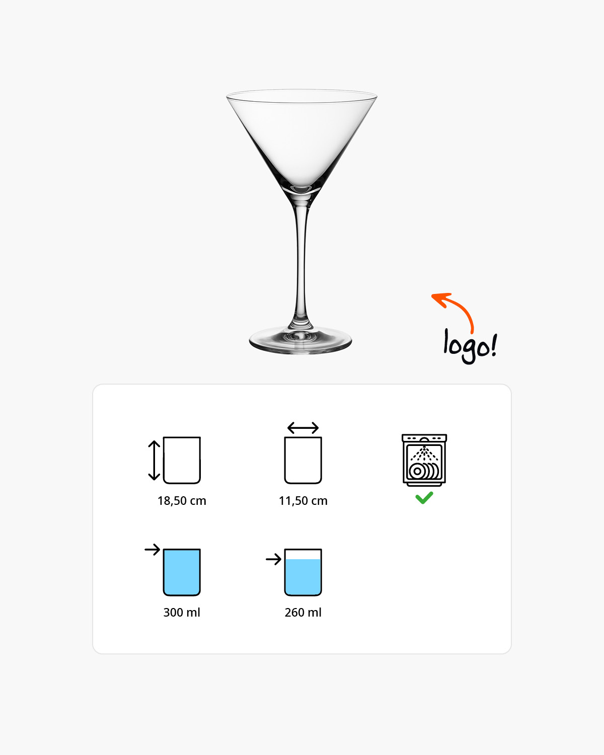 Martin cocktailglas 300 ml Bedrukt of Lasergravure  of Gravurelook  sfeerfoto 1