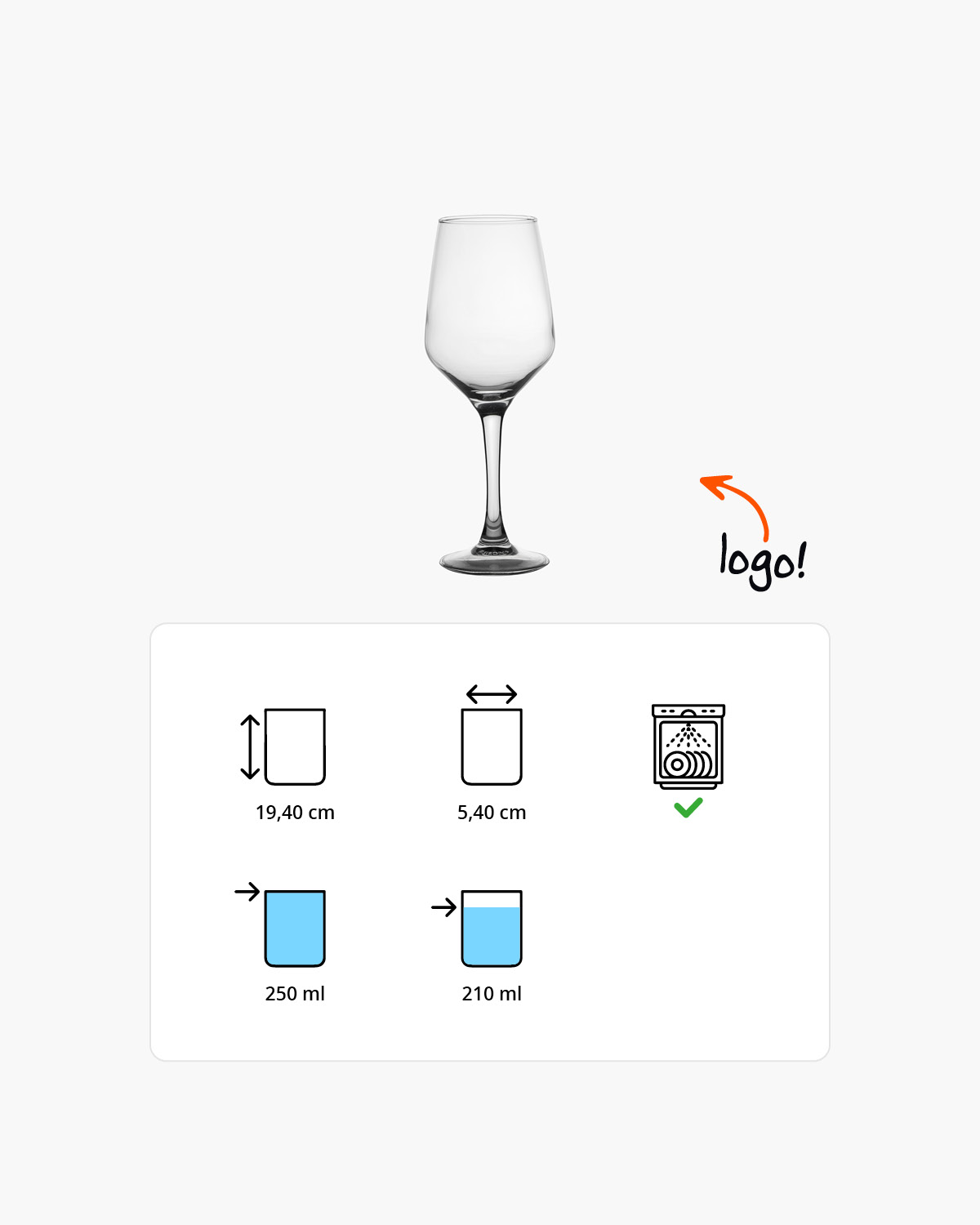 Mencia wijnglas 250 ml Bedrukt of Lasergravure  of Gravurelook  sfeerfoto 1