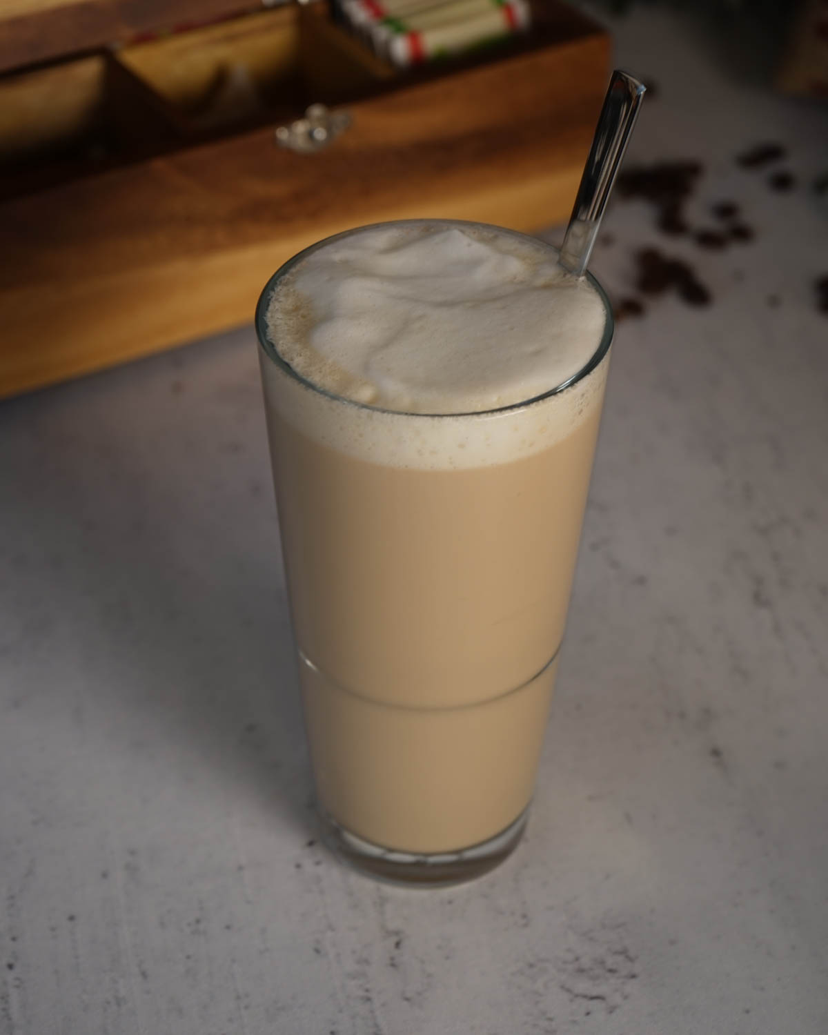 Milou latte macchiatoglas met schotel 370 ml Bedrukt of Lasergravure  of Gravurelook  sfeerfoto 3