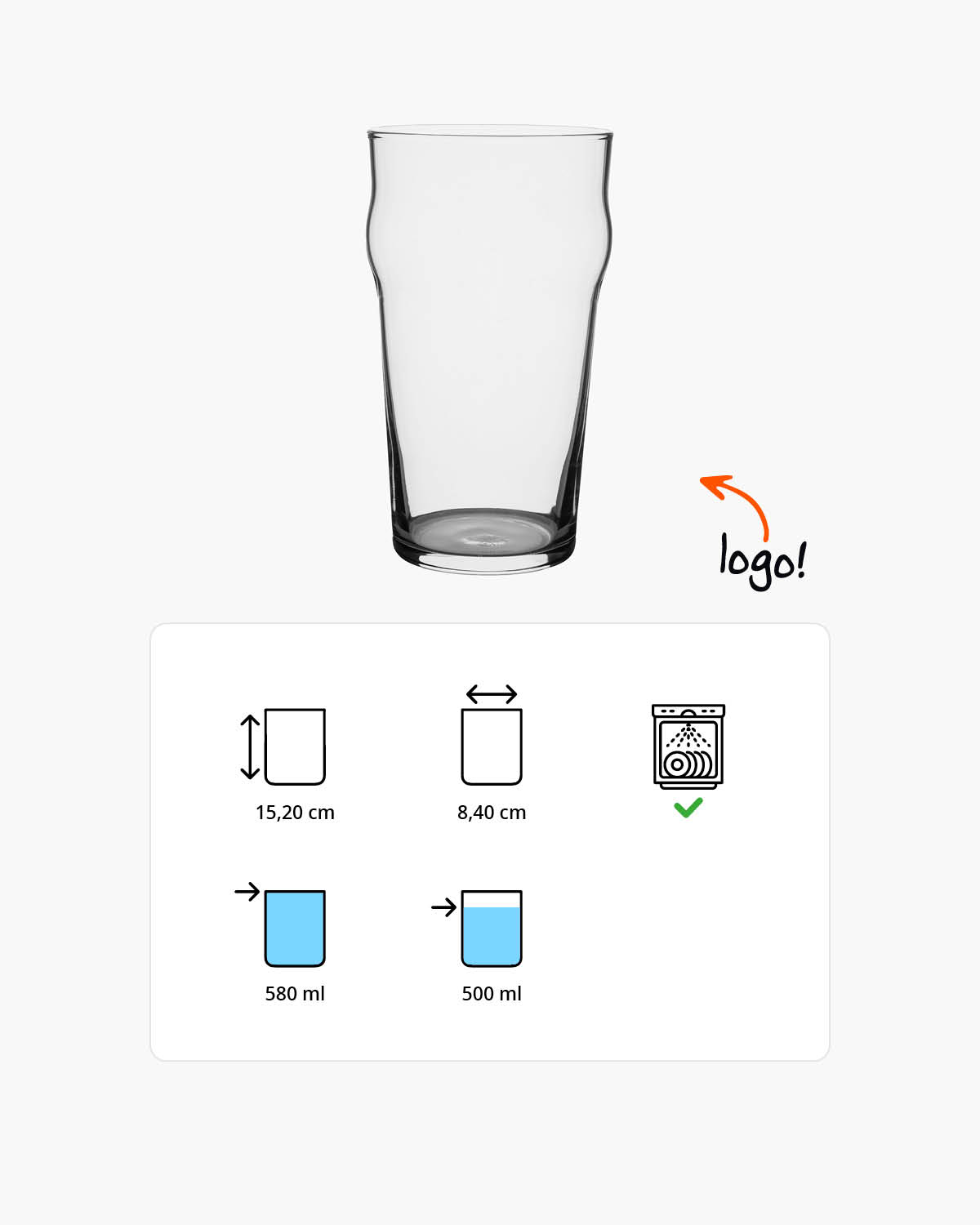 Niels bierglas 580 ml Bedrukt of Lasergravure  of Gravurelook  sfeerfoto 1