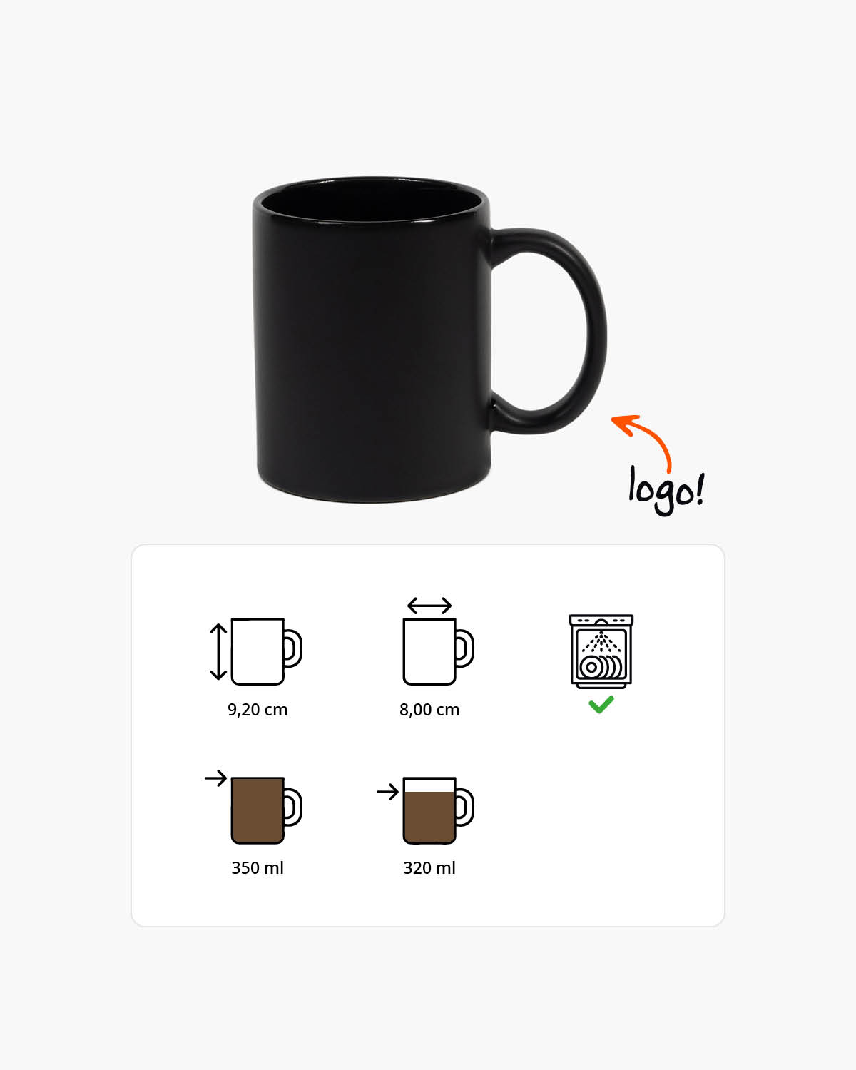Oregon mok mat 350 ml Bedrukt sfeerfoto 1