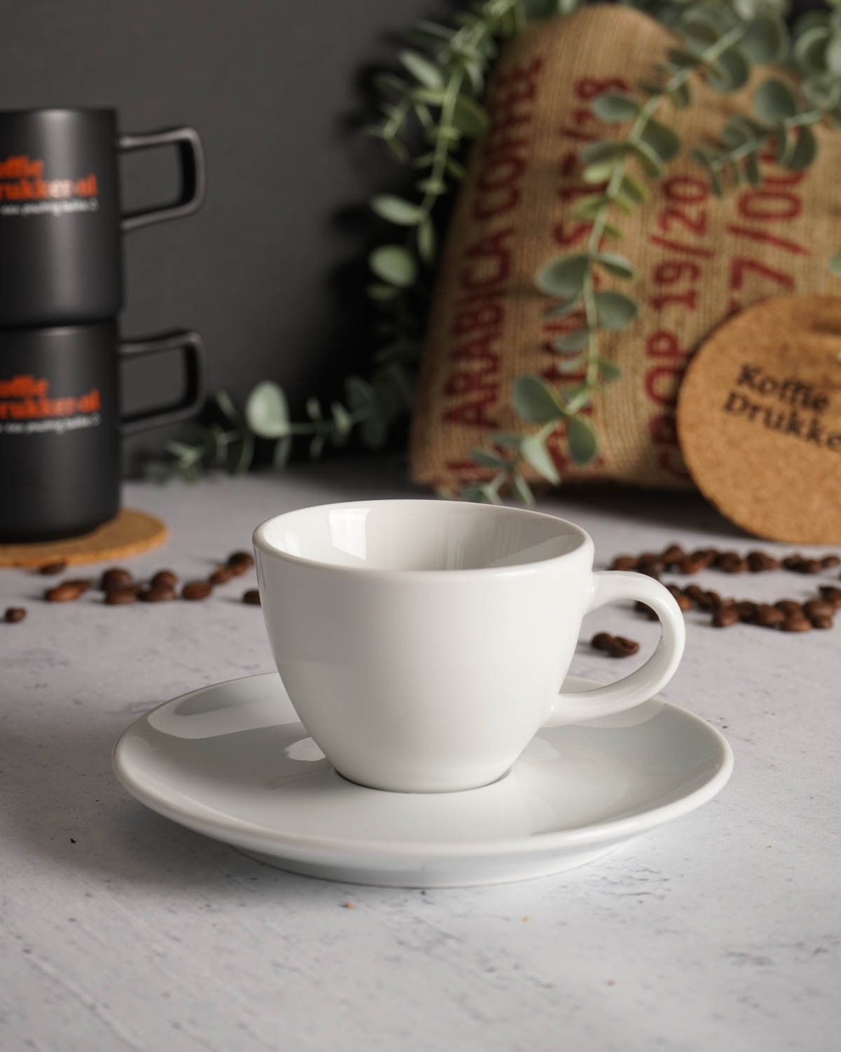 Bistro kop en schotel 150 ml Bedrukt sfeerfoto 1
