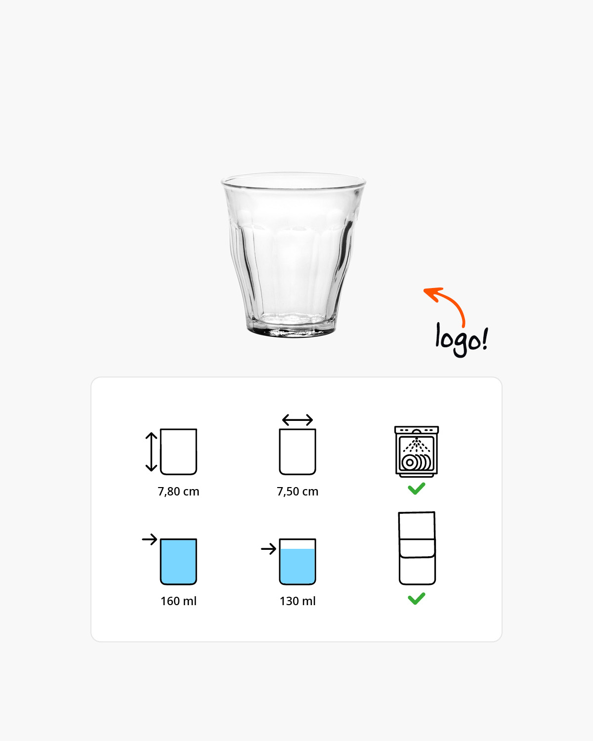 Picardie tumbler 160 ml Bedrukt of Lasergravure  of Gravurelook  sfeerfoto 2