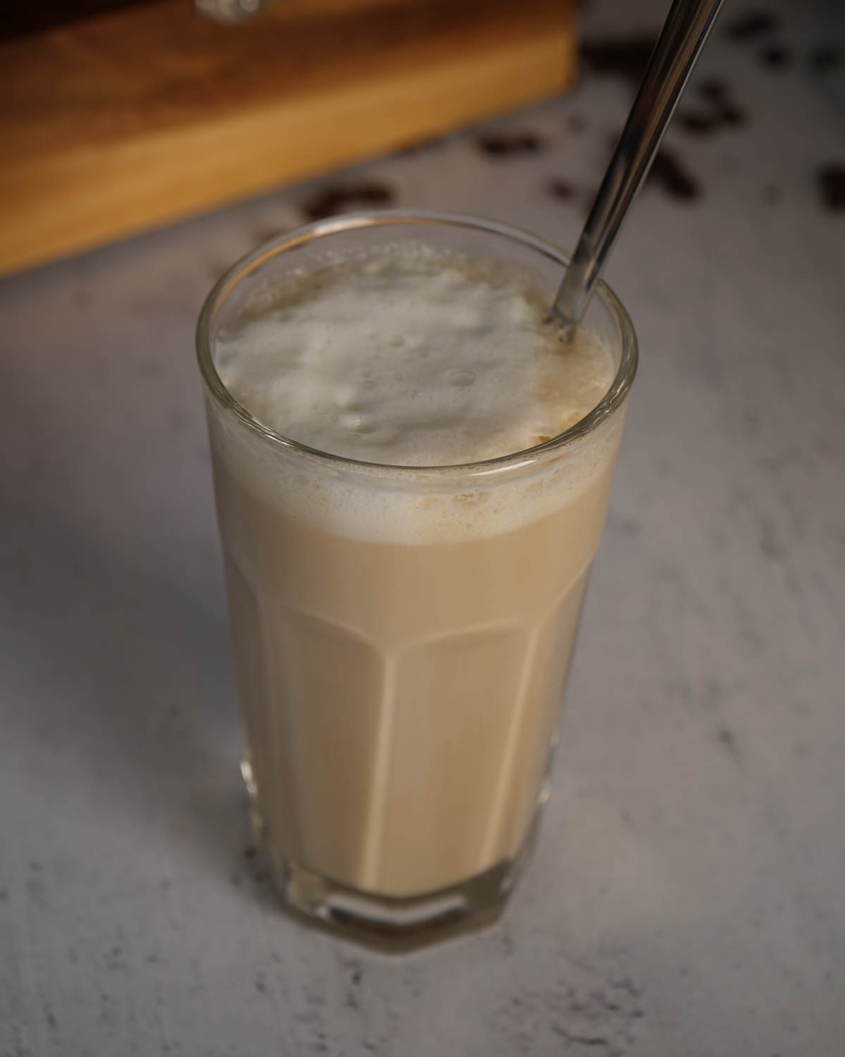 Texas latte macchiatoglas hoog met schotel 285 ml Bedrukt of Lasergravure  of Gravurelook  sfeerfoto 5