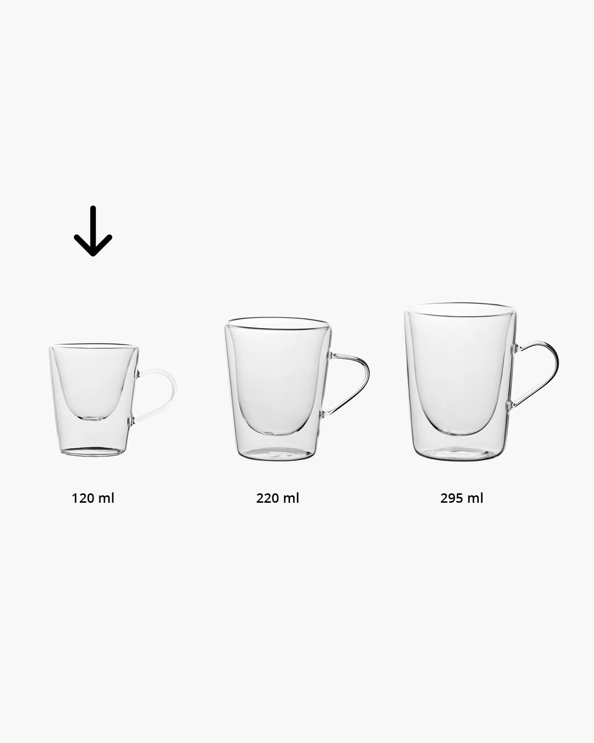 Thilo dubbelwandig glas 120 ml met oor Gravure (zandstralen)  of Bedrukt (1 kleur)  sfeerfoto 1