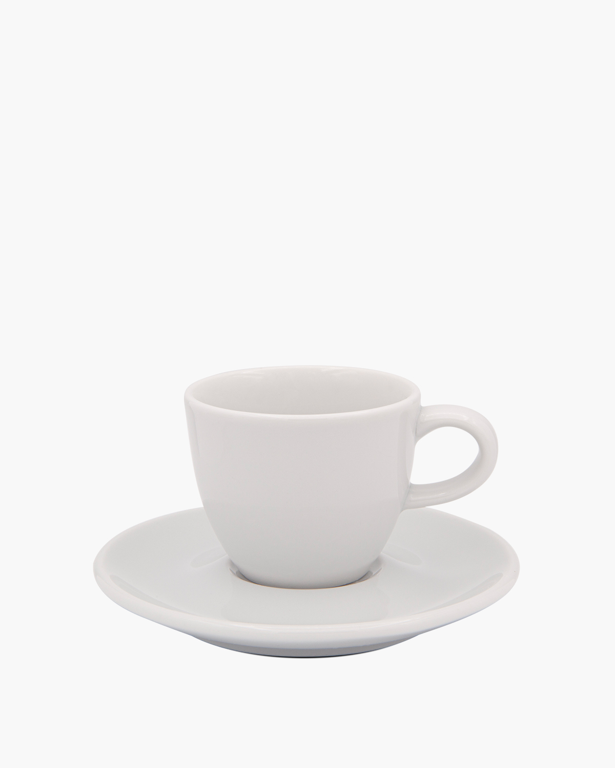 Bistro kop en schotel 70 ml Wit Bedrukt