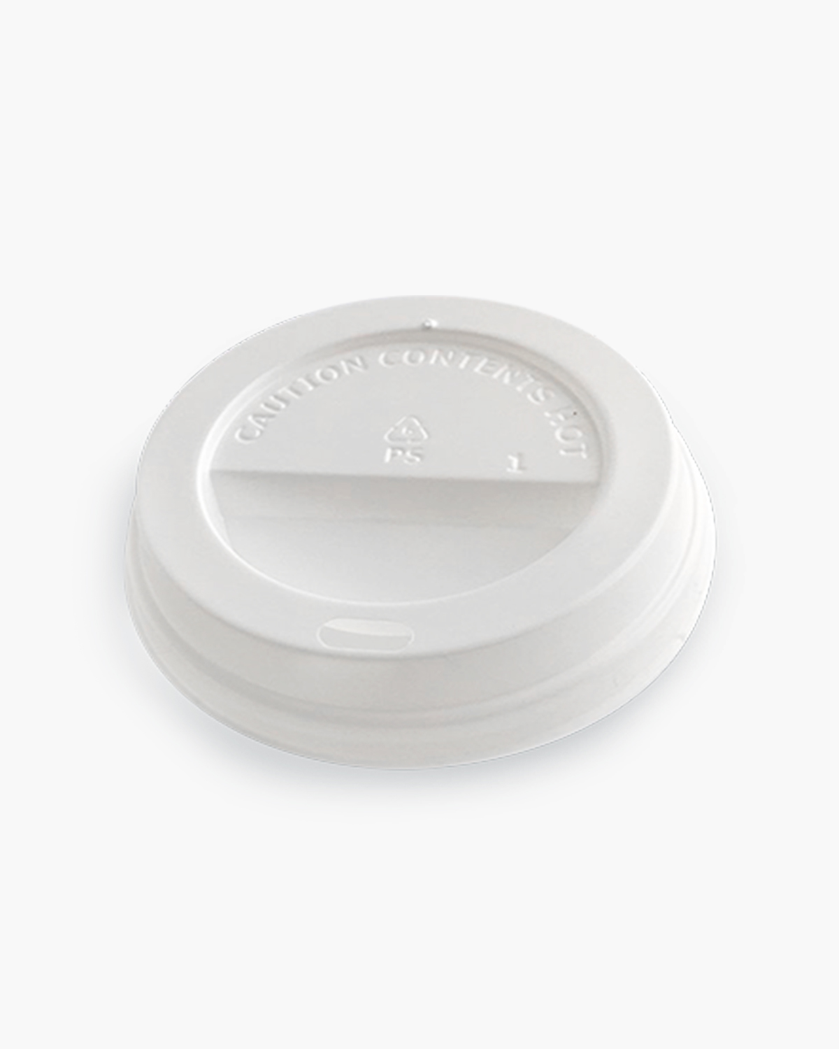 Deksels / lids voor kartonnen koffiebekers PE Wit 