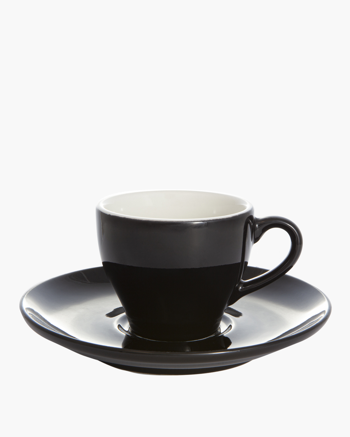 Georgia kop en schotel 150 ml Zwart Bedrukt